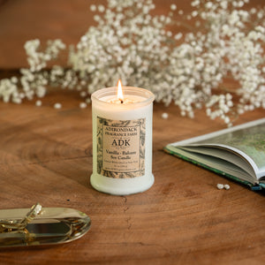 Bougie festive au baume à la vanille