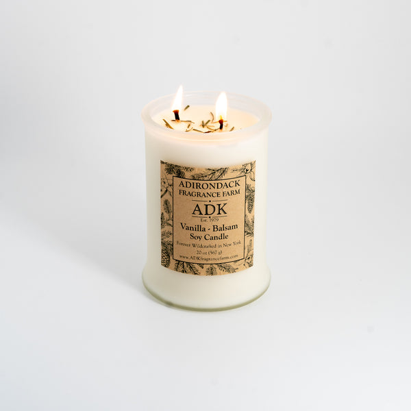 Bougie festive au baume à la vanille