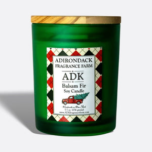 Bougie festive au sapin baumier