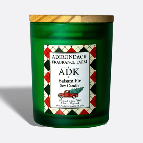 Bougie festive au sapin baumier