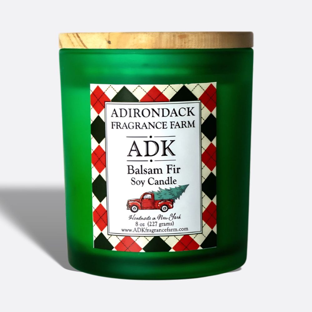 Bougie festive au sapin baumier