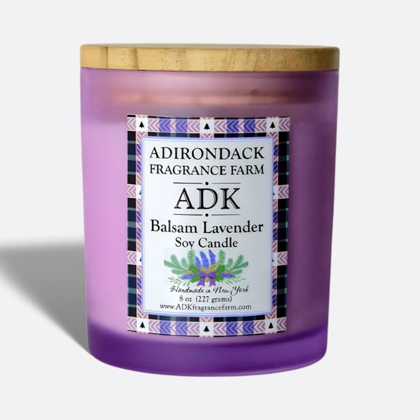 Bougie festive au baume et à la lavande