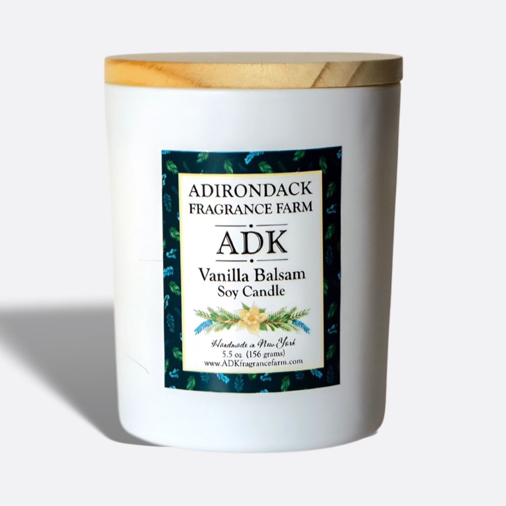 Bougie festive au baume à la vanille