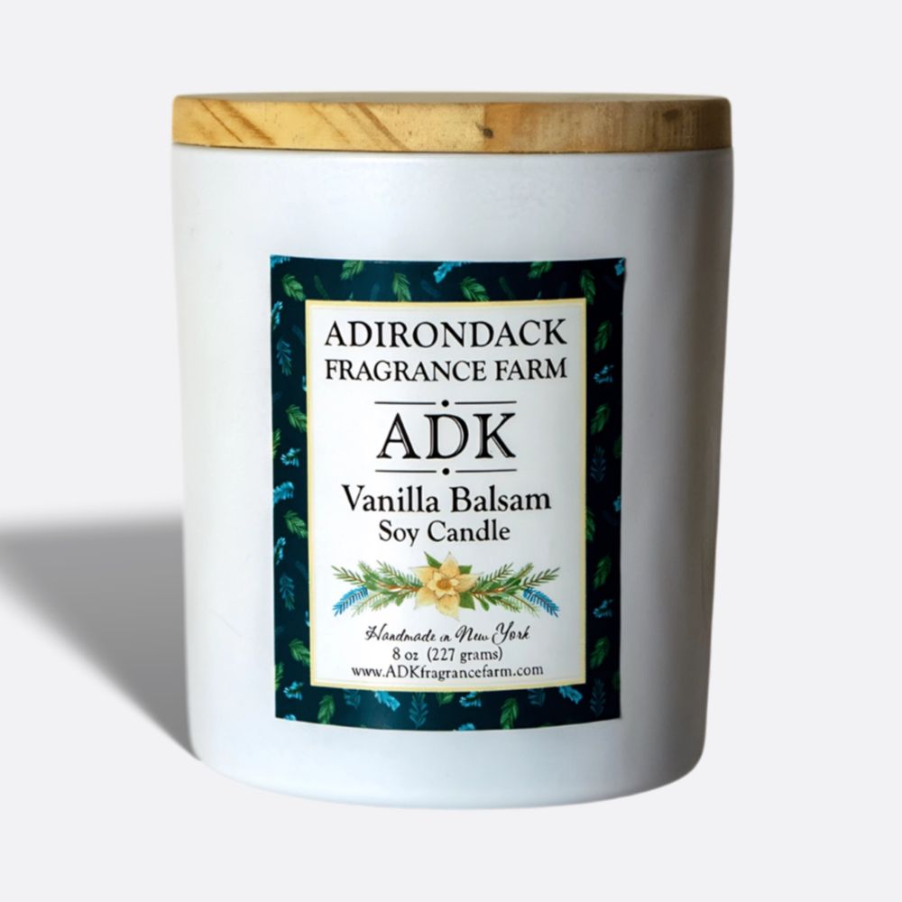 Bougie festive au baume à la vanille