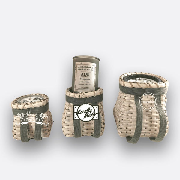 Bougeoir en forme de panier