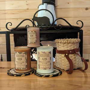 Bougeoir en forme de panier