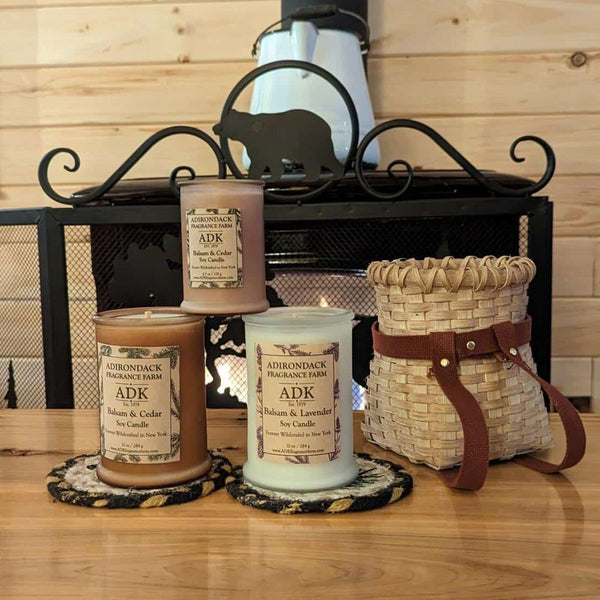 Bougeoir en forme de panier