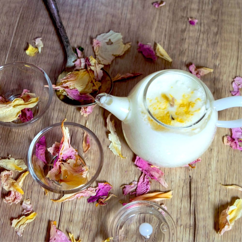 Bougie théière pivoine 4,5 oz