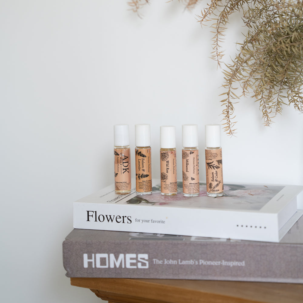 Coffret découverte de rouleaux de parfum artisanaux 0,33 oz x 5