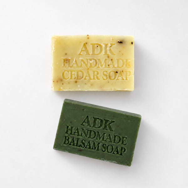 Cedar & Balsam Fir Soap Duo | Handmade Cold Process Soap Bars (4 oz × 2, Unwrapped)
