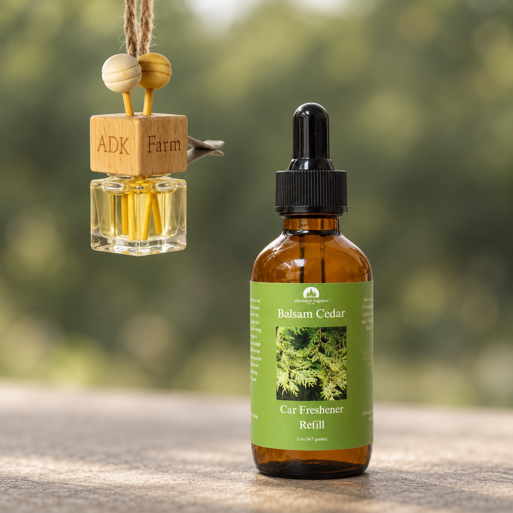 Adirondack Car Freshener + Refill Bundle - Handcrafted by Adirondack Fragrance & Flavor Farm
