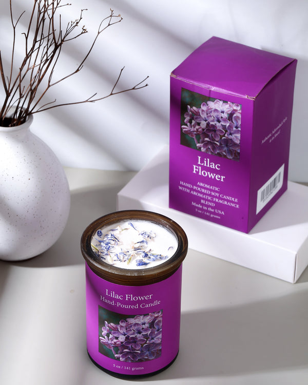 Lilac Candle Boxed