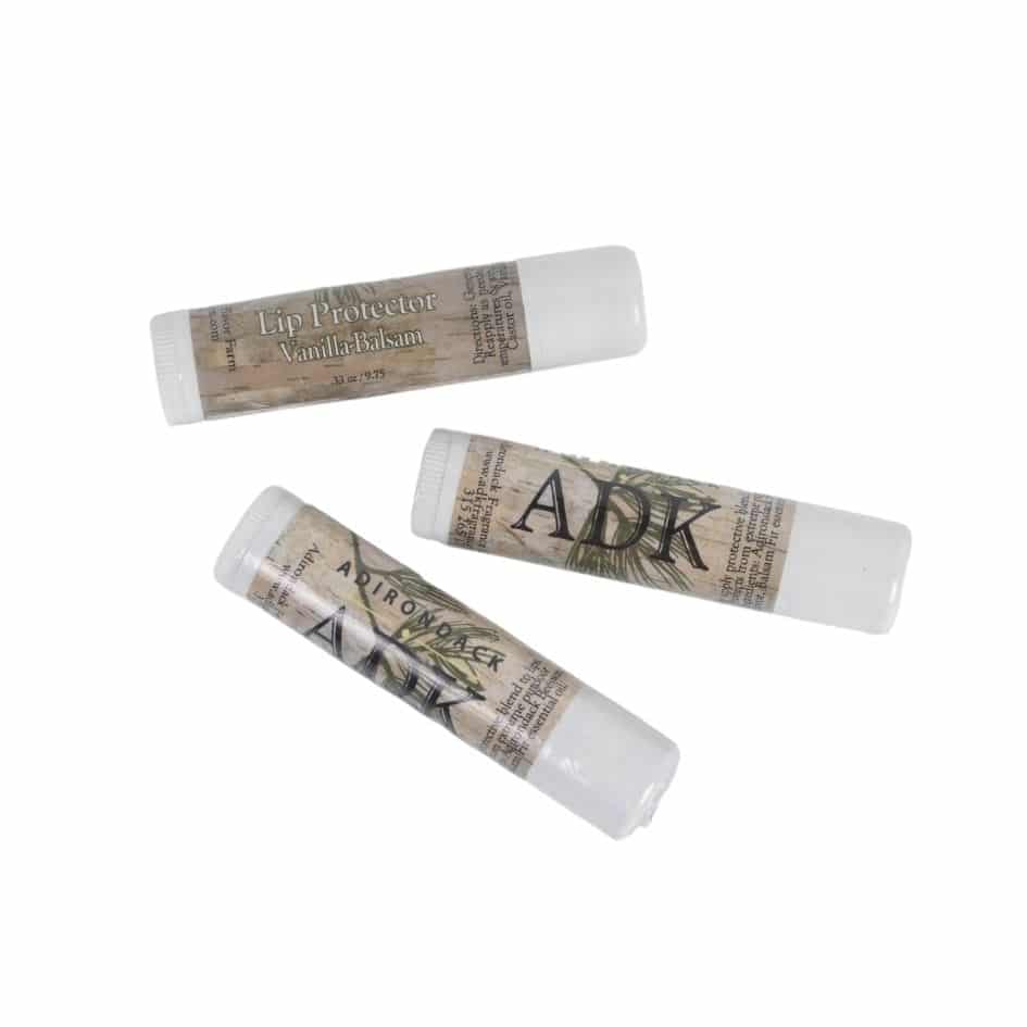 Vanilla Balsam Lip Balm in ADK Fragrance Farm Display