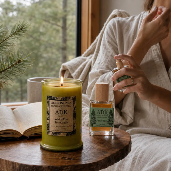 White Pine Candle & Perfume Set