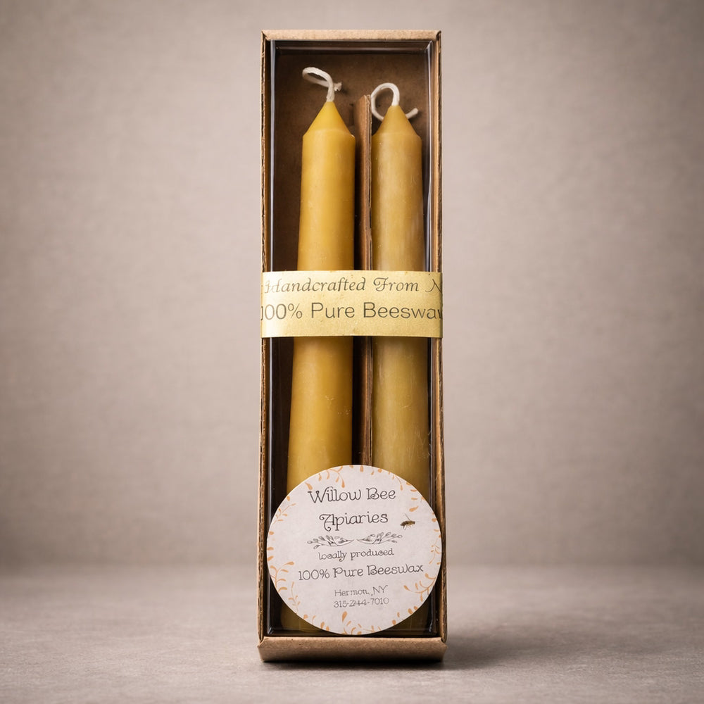 Yellow Bee's Wax Tapered Candle 2 pc