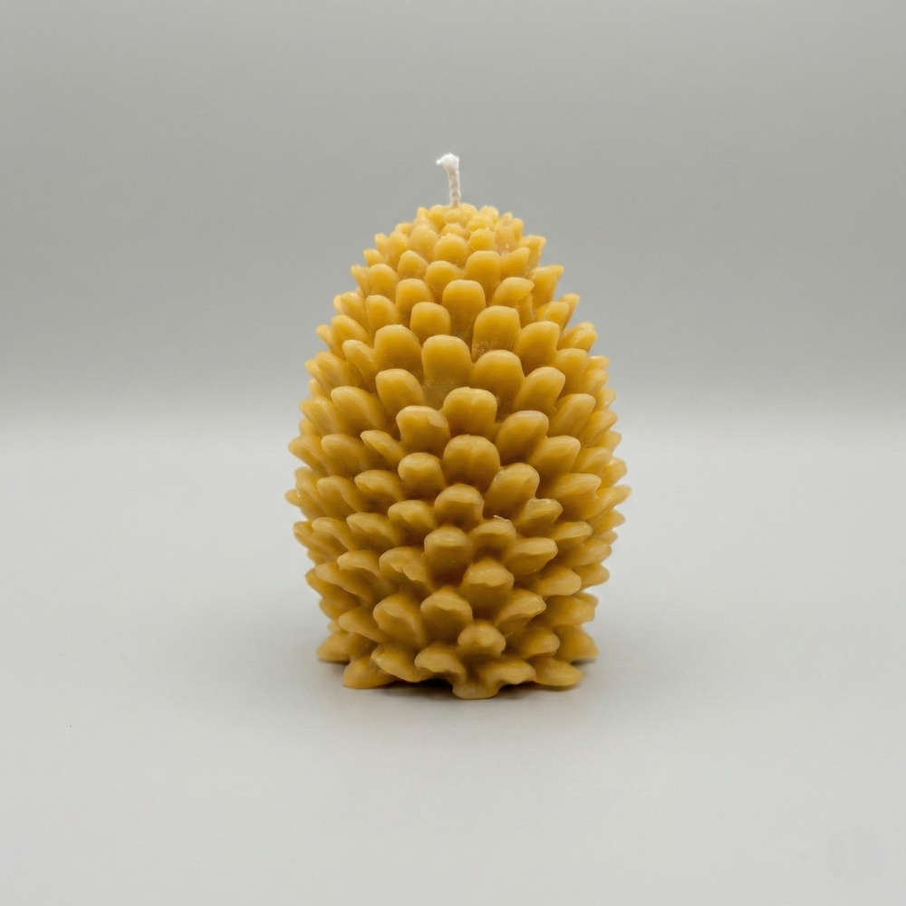 Yellow Bee's Wax Pinecone Candle 13.4oz