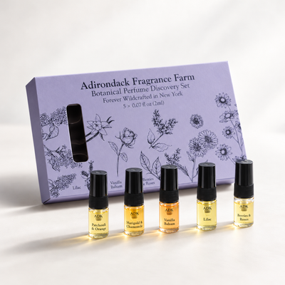 Botanical Perfume Spray Discovery Set | Artisan Travel-Size Fragrance Collection (0.07 oz x 5)