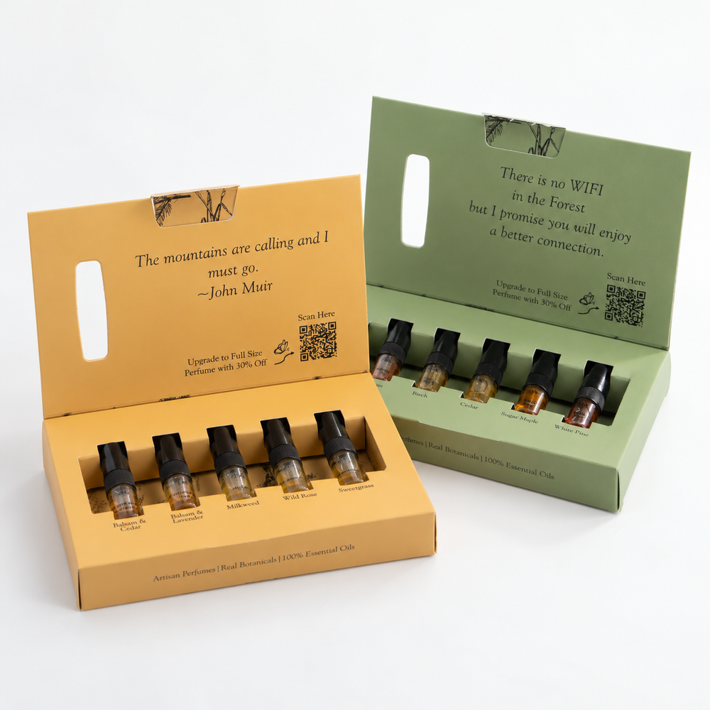 Artisan & Forest Serenity Perfume Discovery Duo - Handcrafted by Adirondack Fragrance & Flavor Farm