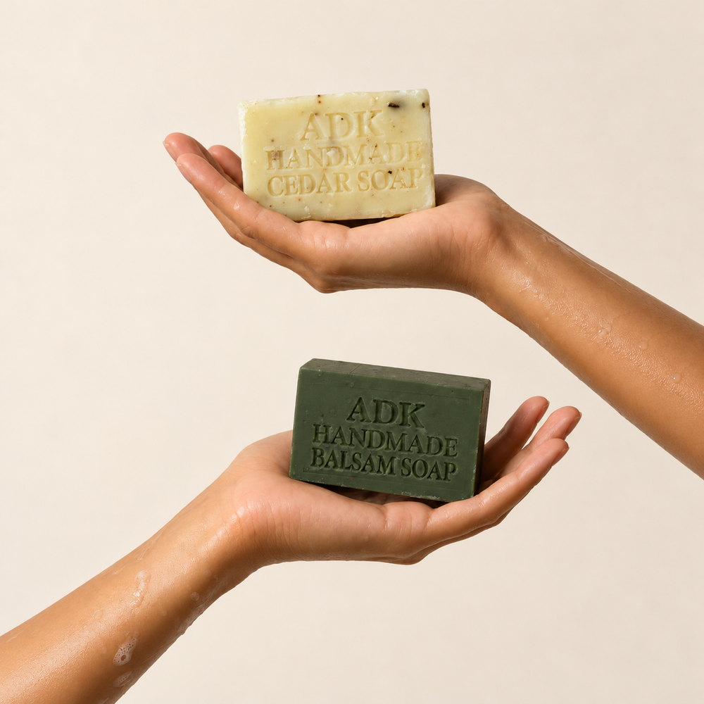 Cedar & Balsam Fir Soap Duo - Handcrafted by Adirondack Fragrance & Flavor Farm
