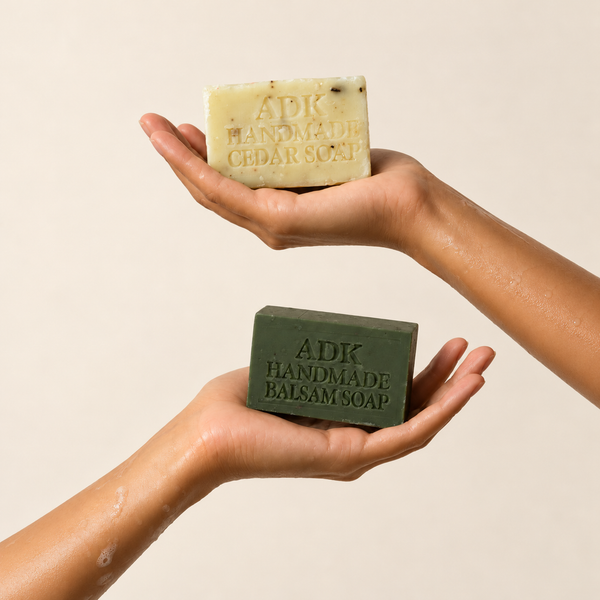 Cedar & Balsam Fir Soap Duo | Handmade Cold Process Soap Bars (4 oz × 2, Unwrapped)